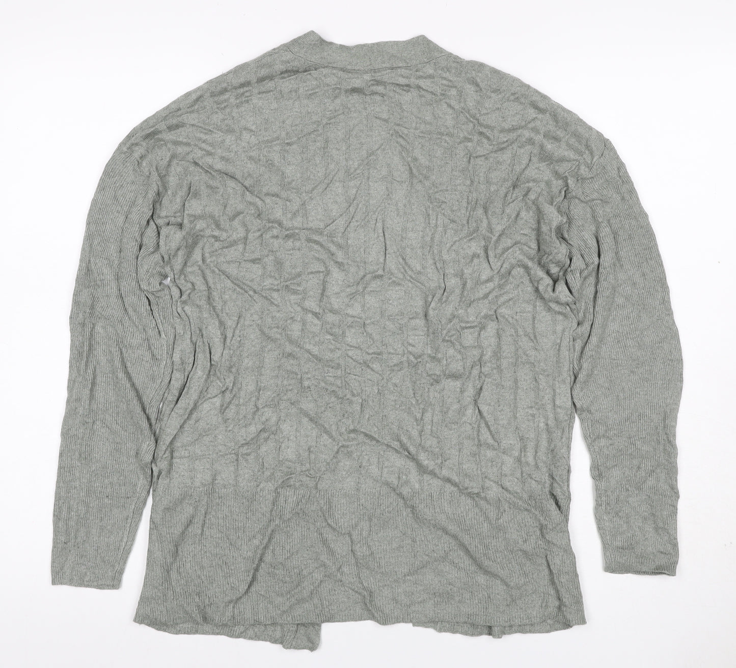 Marks and Spencer Women Grey M Open Knit Cardigan Long Sleeve