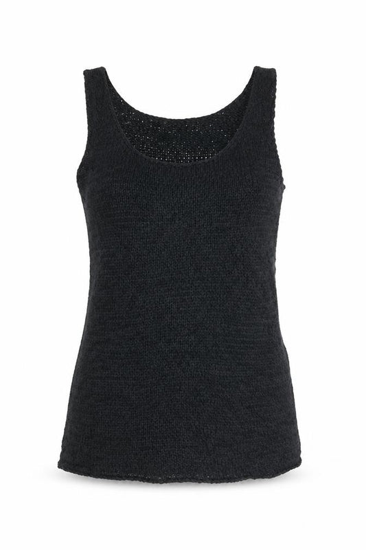 Byhami Women's Black UK 6 Sleeveless Scoop Neck Knit Tank Top