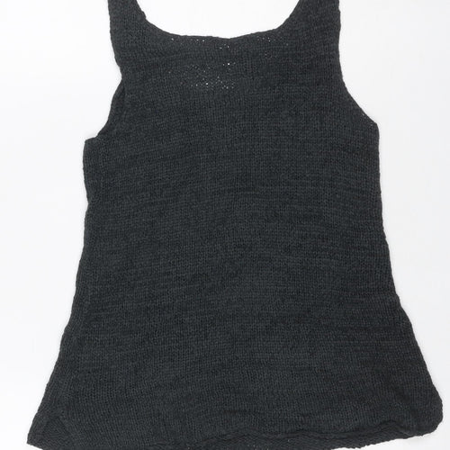 Byhami Women's Black UK 6 Sleeveless Scoop Neck Knit Tank Top