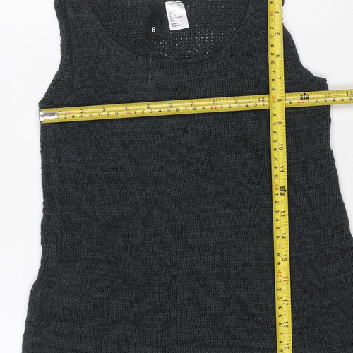 Byhami Women's Black UK 6 Sleeveless Scoop Neck Knit Tank Top