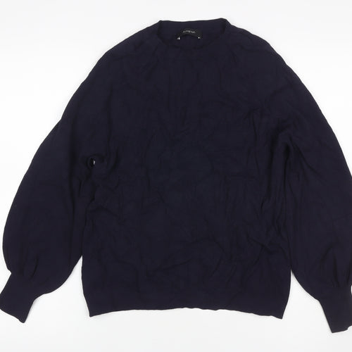 Autograph Women’s Blue UK 10 Balloon Sleeve Crew Neck Pullover Jumper