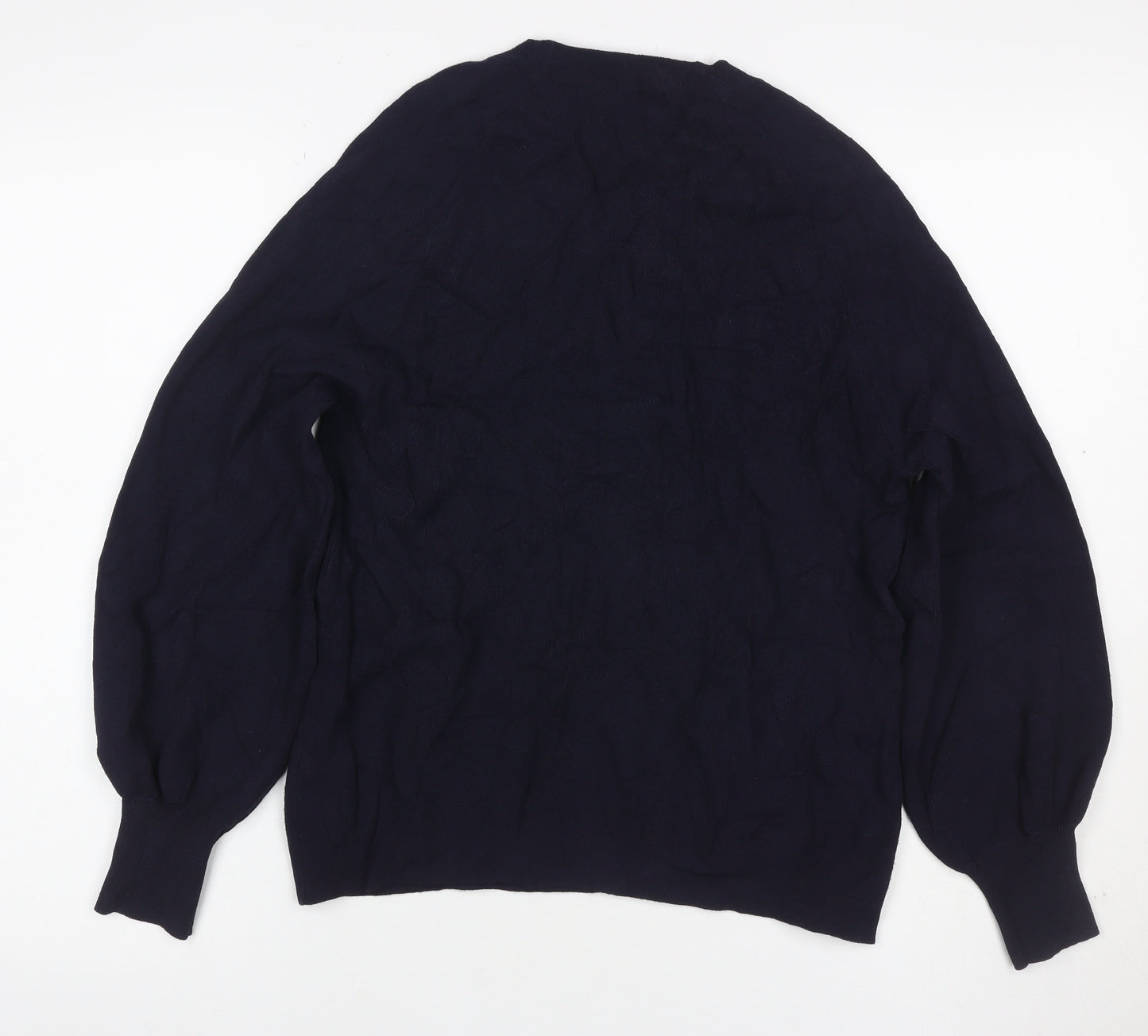 Autograph Women’s Blue UK 10 Balloon Sleeve Crew Neck Pullover Jumper