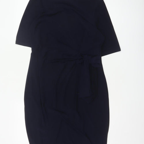The Collection Debenhams Women Blue UK 14 Knee Length Sheath Belted Dress
