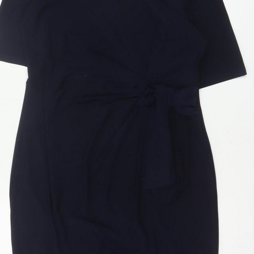 The Collection Debenhams Women Blue UK 14 Knee Length Sheath Belted Dress