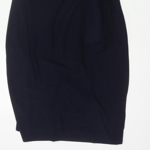 The Collection Debenhams Women Blue UK 14 Knee Length Sheath Belted Dress