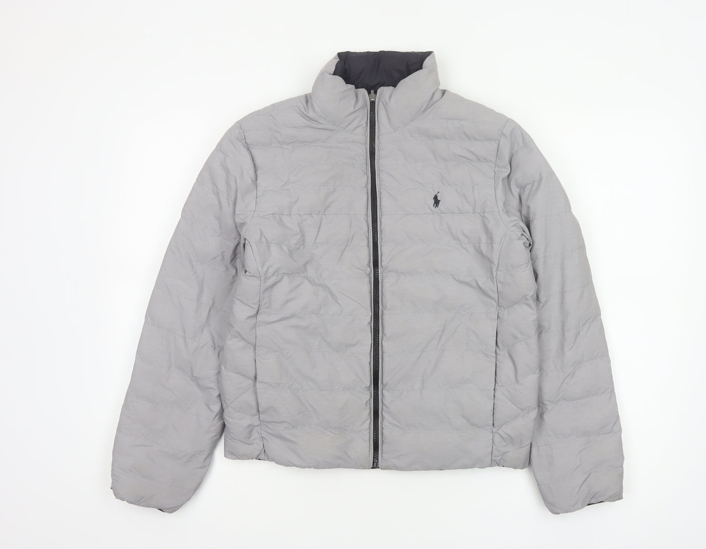 Polo Ralph Lauren Girls Grey Puffer Jacket 14-15 Years Quilted Zip