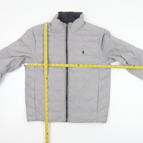 Polo Ralph Lauren Girls Grey Puffer Jacket 14-15 Years Quilted Zip