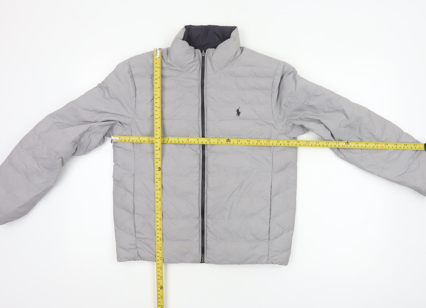 Polo Ralph Lauren Girls Grey Puffer Jacket 14-15 Years Quilted Zip