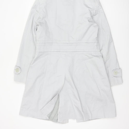 Marks and Spencer Women White UK 14 Long Cotton Trench Coat