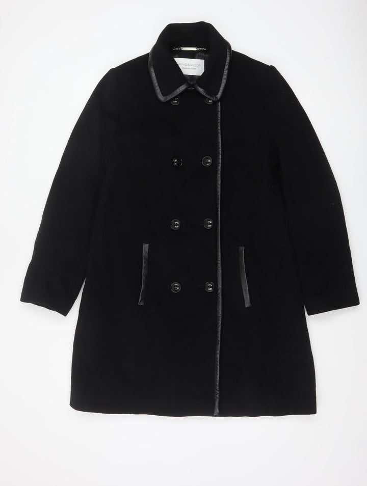 Windsmoor Women’s Black UK 12 Wool Cashmere Long Pea Coat