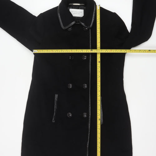 Windsmoor Women’s Black UK 12 Wool Cashmere Long Pea Coat