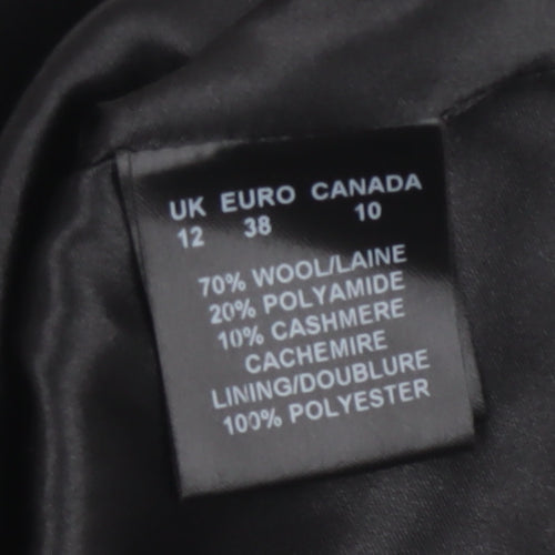 Windsmoor Women’s Black UK 12 Wool Cashmere Long Pea Coat