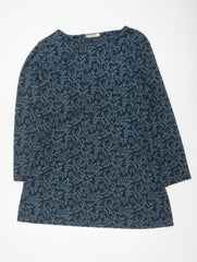 Lily Originals Women’s Blue Floral Jersey Tunic Blouse UK 18 Long Sleeve