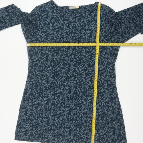Lily Originals Women’s Blue Floral Jersey Tunic Blouse UK 18 Long Sleeve