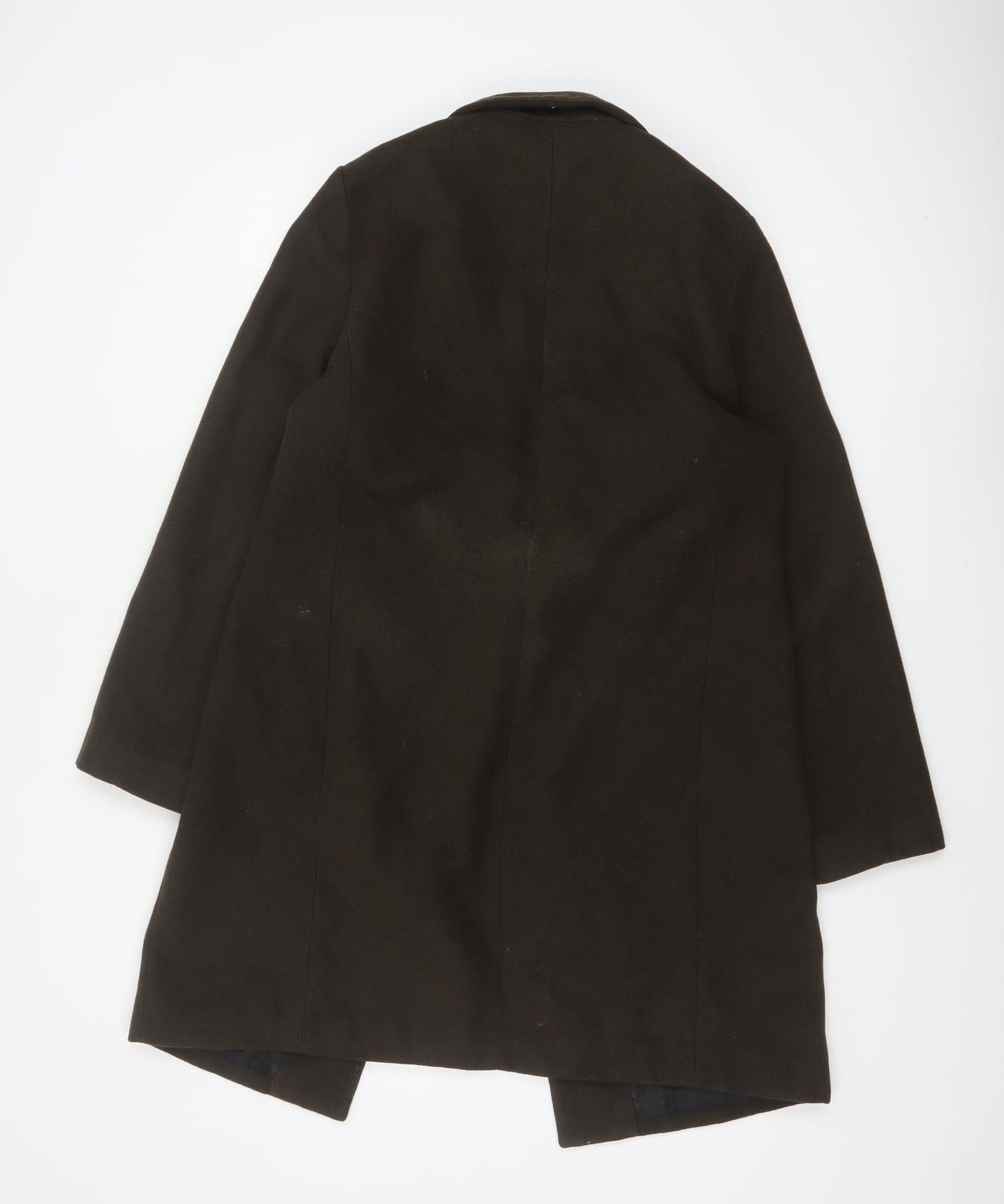 New Look Women’s Brown UK 12 Long Single-Breasted Overcoat