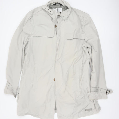 Fullcircle Women Ivory XL Hooded Nylon Rain Coat Jacket