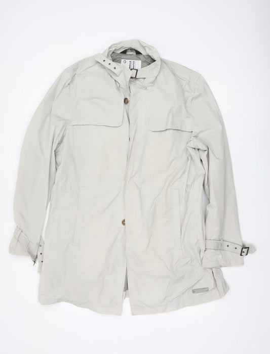 Fullcircle Women Ivory XL Hooded Nylon Rain Coat Jacket