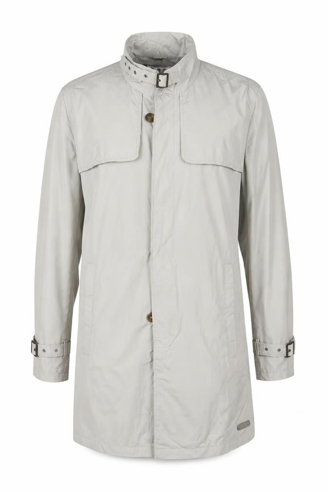 Front view of Fullcircle Women Ivory XL Hooded Nylon Rain Coat Jacket