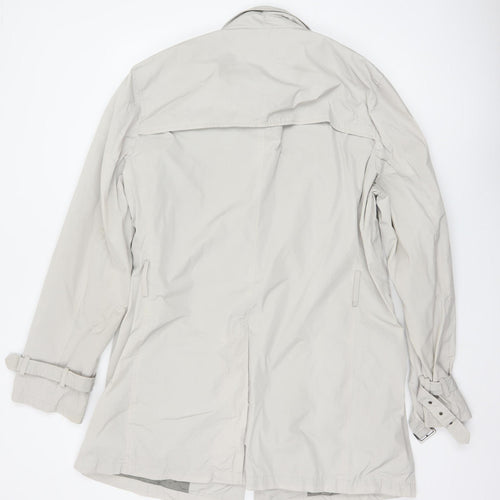 Fullcircle Women Ivory XL Hooded Nylon Rain Coat Jacket