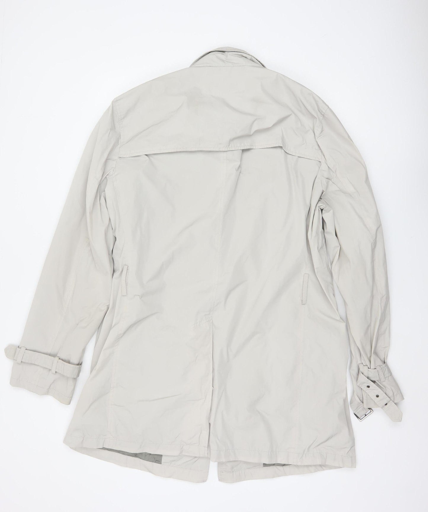Fullcircle Women Ivory XL Hooded Nylon Rain Coat Jacket