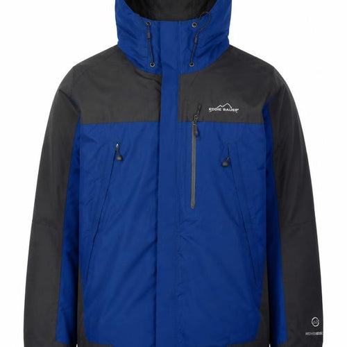 Eddie Bauer Men’s Blue M WeatherEdge Waterproof Hooded Ski Jacket
