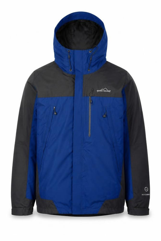 Eddie Bauer Men’s Blue M WeatherEdge Waterproof Hooded Ski Jacket