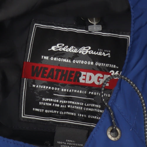 Eddie Bauer Men’s Blue M WeatherEdge Waterproof Hooded Ski Jacket