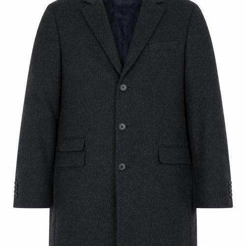 Jeff Banks Men’s Grey Wool Blend Overcoat L 42in Classic Smart Coat