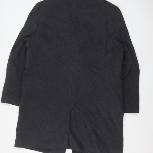 Jeff Banks Men’s Grey Wool Blend Overcoat L 42in Classic Smart Coat