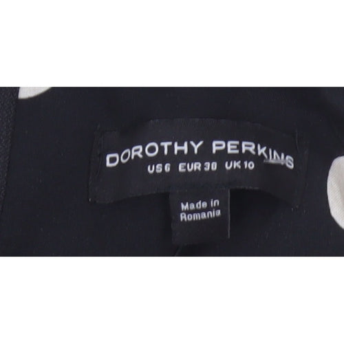 Dorothy Perkins Women Black Floral UK 10 Sleeveless Wide-Leg Jumpsuit