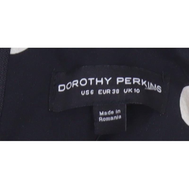 Dorothy Perkins Women Black Floral UK 10 Sleeveless Wide-Leg Jumpsuit