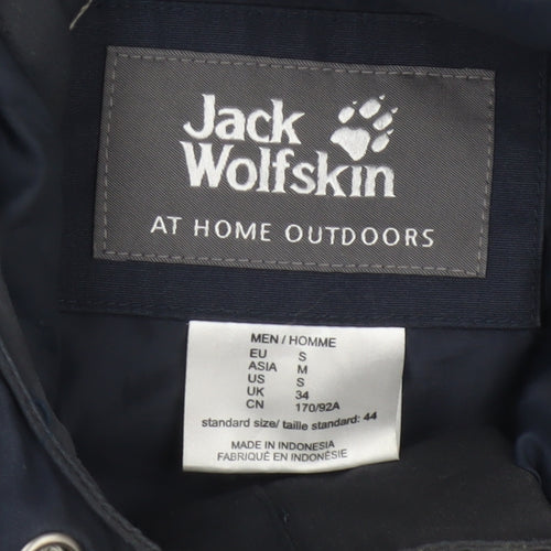 Jack Wolfskin Men's Blue UK 34 S Hooded Texapore Parka Outdoor Jacket