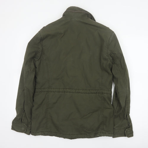 Superdry Mens Green M Military Jacket Cotton Lined Hooded