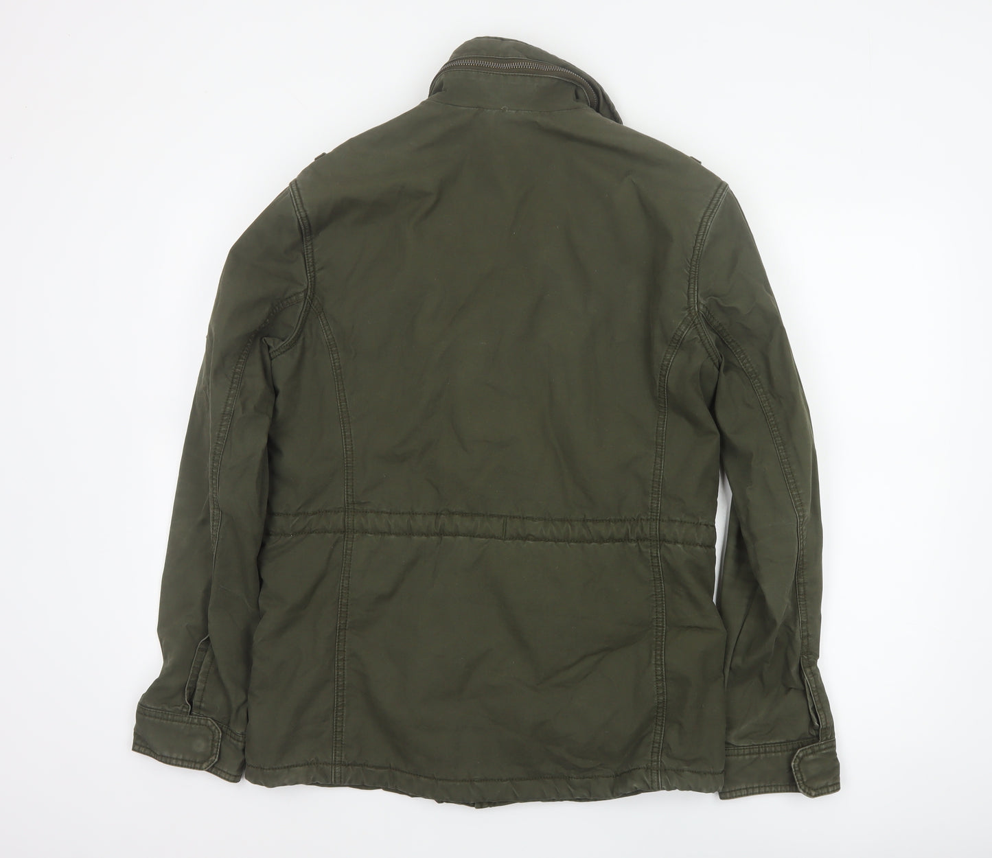 Superdry Mens Green M Military Jacket Cotton Lined Hooded