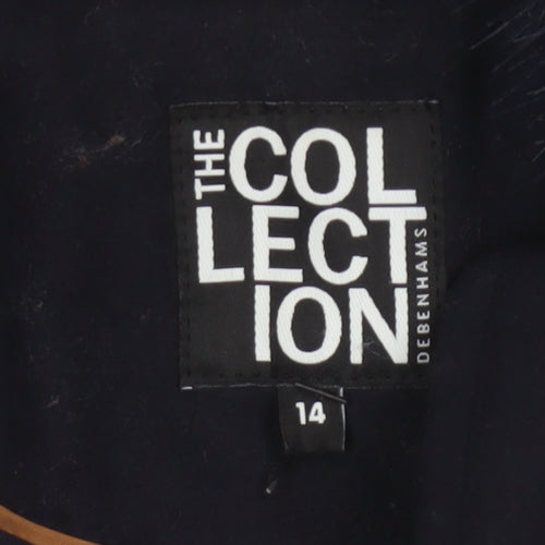 The Collection Debenhams Women’s Navy Blue Size 14 Faux Fur Parka Coat