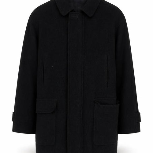 Marks and Spencer Men Grey M Pure Wool Water Resistant Overcoat