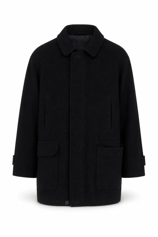 Marks and Spencer Men Grey M Pure Wool Water Resistant Overcoat