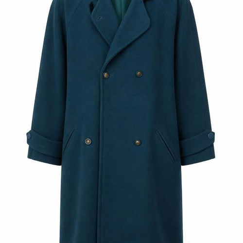 Edinburgh Women’s Teal Blue UK 10 Pure New Wool Long Overcoat