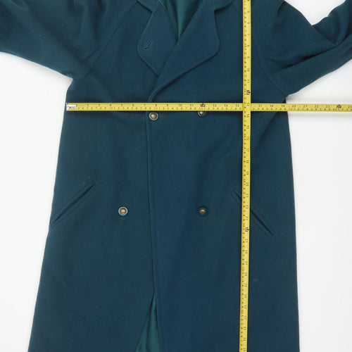 Edinburgh Women’s Teal Blue UK 10 Pure New Wool Long Overcoat