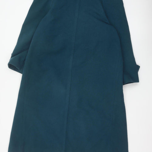 Edinburgh Women’s Teal Blue UK 10 Pure New Wool Long Overcoat