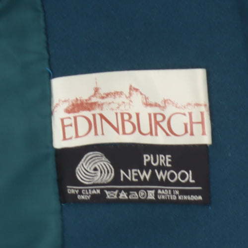 Edinburgh Women’s Teal Blue UK 10 Pure New Wool Long Overcoat