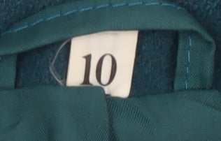 Edinburgh Women’s Teal Blue UK 10 Pure New Wool Long Overcoat
