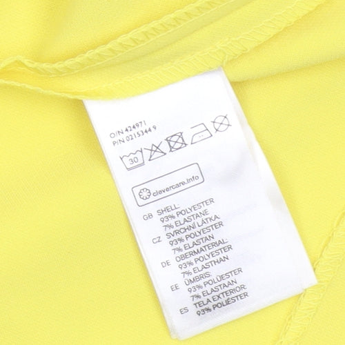 H&M Women Yellow UK 8 Fit & Flare Knee Length Pleated Dress