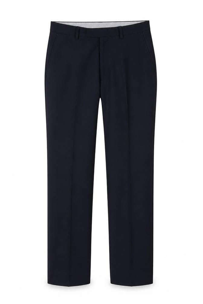 M&S Savile Row Men’s Navy 32L Pure Wool Tailored Dress Trousers