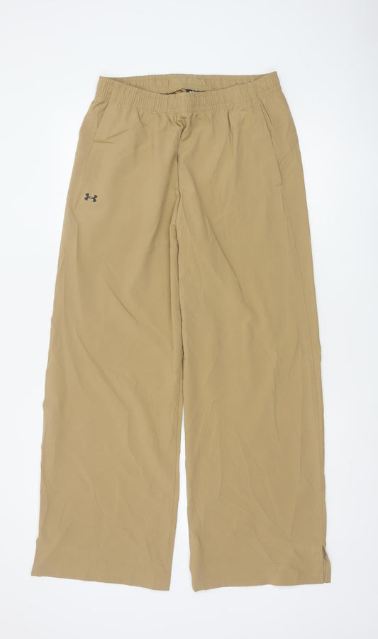 Under Armour Women's Beige S Relaxed Straight Lightweight Trousers