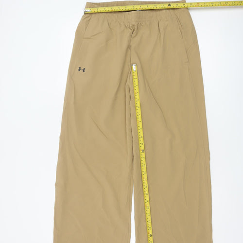 Under Armour Women's Beige S Relaxed Straight Lightweight Trousers