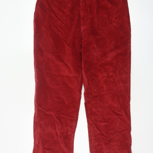 Cotton Traders Men’s Deep Red 34 Corduroy Straight Chino Trousers