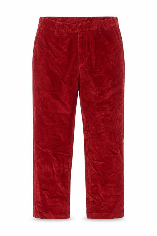 Cotton Traders Men’s Deep Red 34 Corduroy Straight Chino Trousers