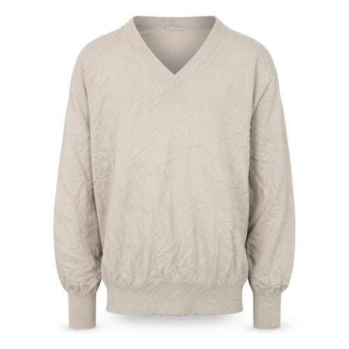 Reiss Men’s Beige M V-Neck Lightweight Fine Knit Pullover Jumper