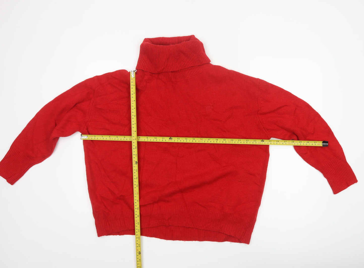 Next Women Red UK 16 Roll Neck Knit Pullover Jumper Logo